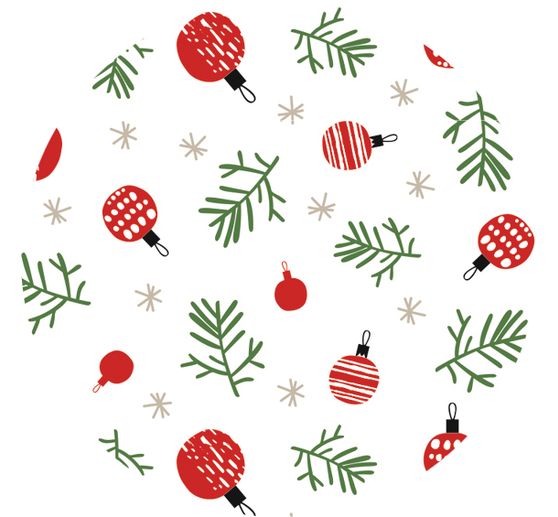 Motif photo cardboard "Christmas Balls"