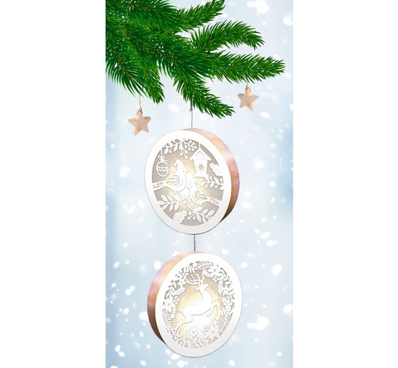 Lightboxy "Ptaki i renifery", zestaw 2 sztuk