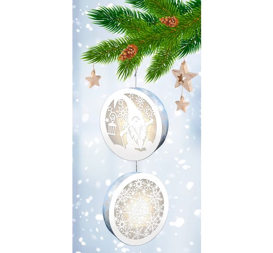 Lightboxes "Gnome & Snowflakes", set of 2