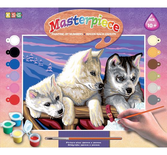 Malowanie po numerach "Huskies"