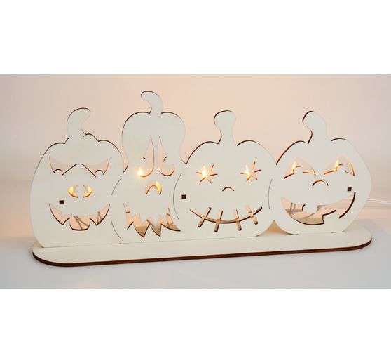 wooden pumpkins, lightable