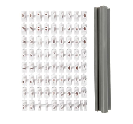 Teksturowy zestaw stempli "Litery i cyfry"