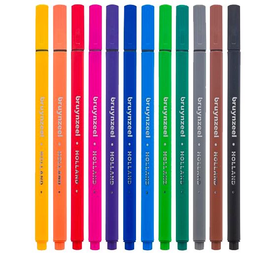 Zestaw pisaków precyzyjnych Bruynzeel, 12 kolorów