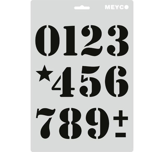 Szablon "Litery i cyfry"