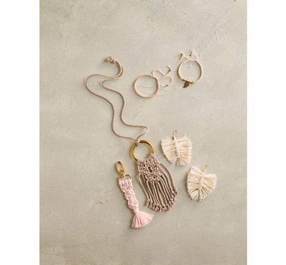 Zestaw biżuterii z makramy "Z miłością"