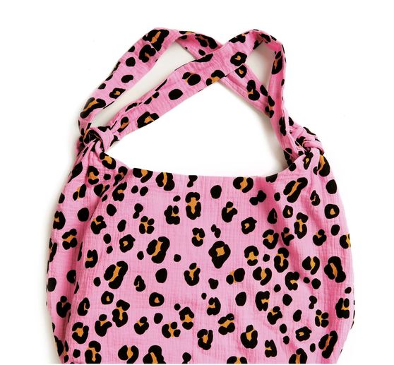 Crinkle muslin cotton fabric "Acid Leo"