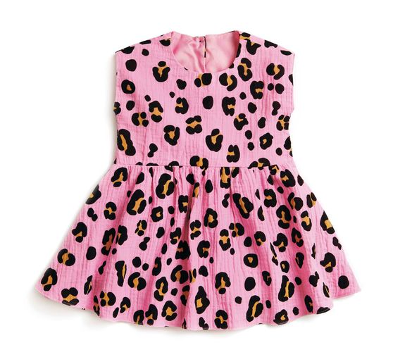 Crinkle muslin cotton fabric "Acid Leo"