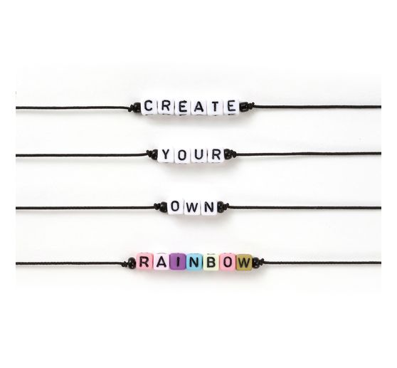 Zestaw koralików, kwadratowy, z elastyczną opaską