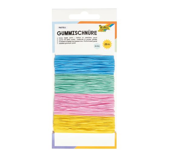 Rubber cords "Pastel", set of 4
