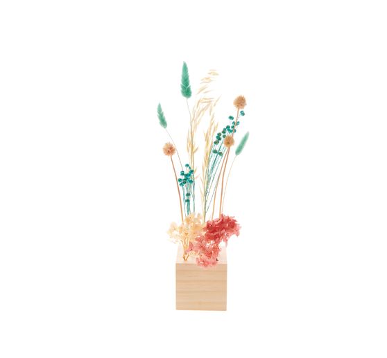 Rico Design wooden stand for dried flowers, 8 x 8 x 8 cm