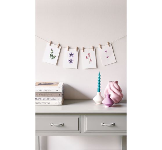 Rico Design Mix Set pressed flowers "Orange Turquoise"