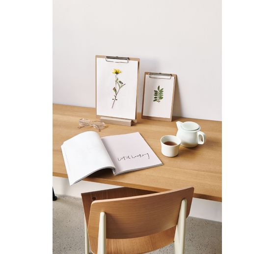 Rico Design wooden stand with double acrylic disc, 10 x 15 cm