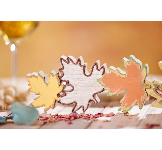 VBS Wooden decoration "Row of leaves"