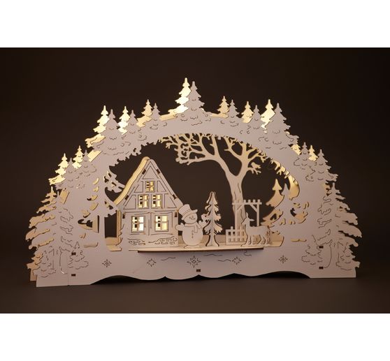 VBS Light arch "House in the forest & snowman", incl. LED