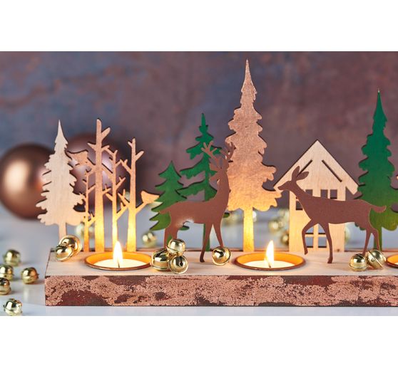 VBS tealight holder "Deer in the forest"