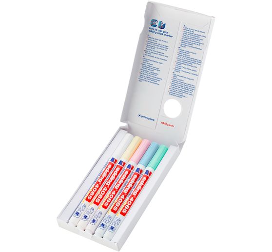 edding 4085 zestaw markerów kredowych "Pastel", 5 szt.
