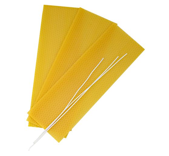 Beeswax honeycomb candle set