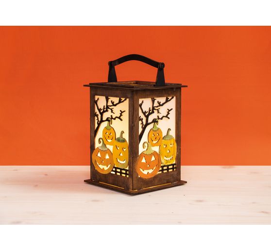 Drewniany lampion "Halloween", zestaw 