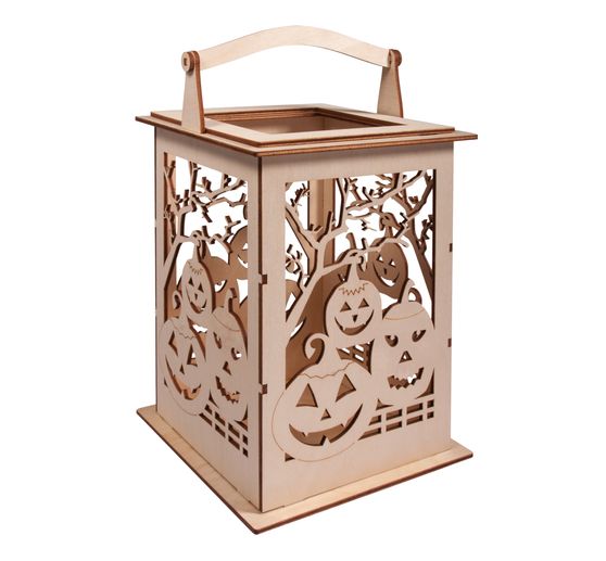 Drewniany lampion "Halloween", zestaw 