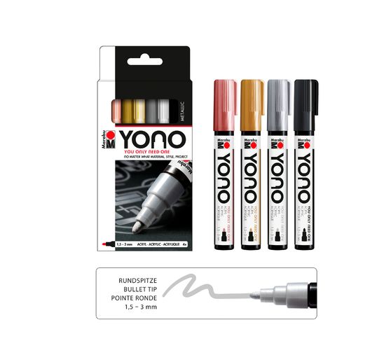 Marabu YONO Marker-set "METALLIC"