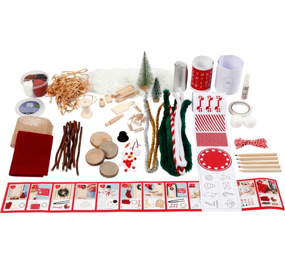 Pudełko na rękodzieło drzwiczki elfów "Świąteczne sceny"