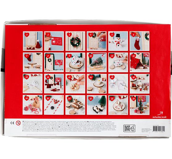 Pudełko na rękodzieło drzwiczki elfów "Świąteczne sceny"