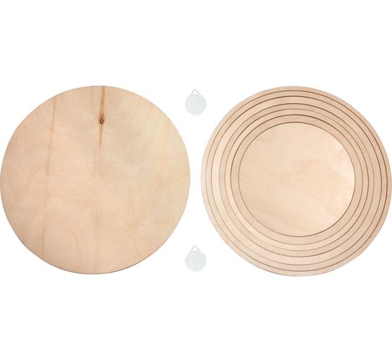 Zestaw drewnianych talerzy/pierścieni