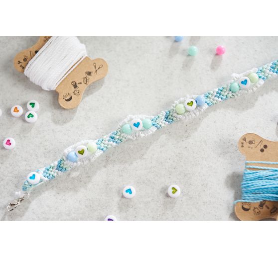 Zestaw koralików, okrągłe, serca