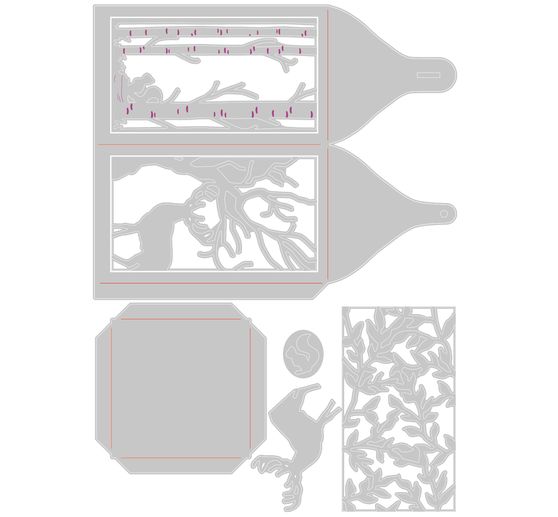 Szablon do wykrojników Sizzix Thinlits "Woodland Lantern".