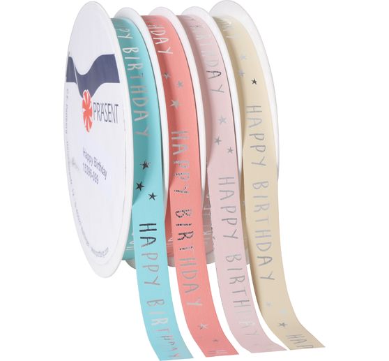 Wstążka w paski "Happy Birthday