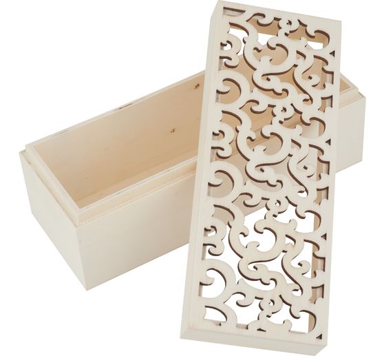 Drewniane pudełko VBS "Ozdobne zwoje"