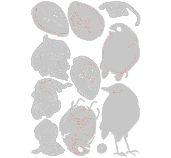 Wykrojnik Sizzix Thinlits "Bird & Egg Colourize by Tim Holtz".