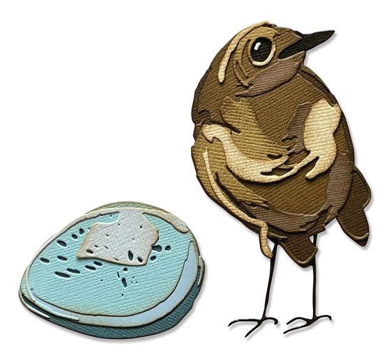 Wykrojnik Sizzix Thinlits "Bird & Egg Colourize by Tim Holtz".