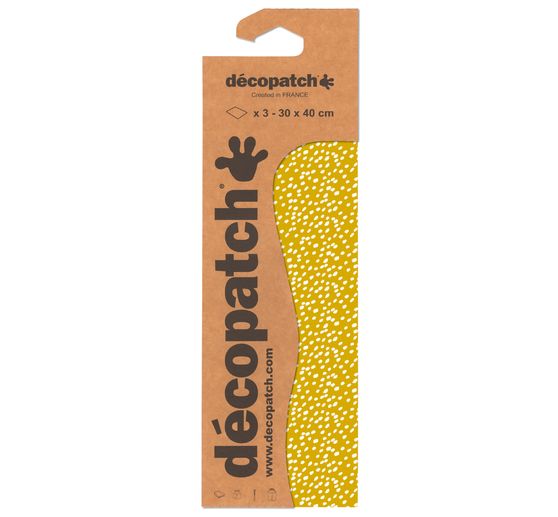 Papier decoupage "Flying Dots saffron yellow".