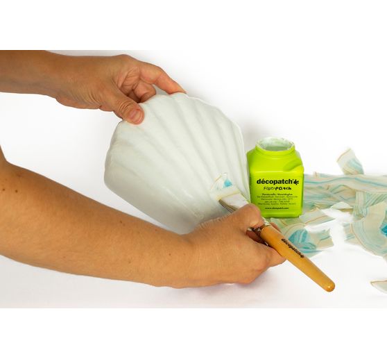 Shell vase, papier mâché, waterproof