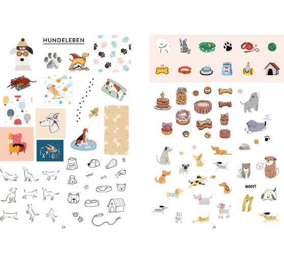 Książka "Bullet Journal Stickerbuch - Hundeglück"