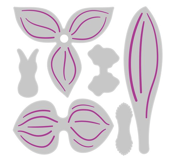 Sizzix Thinlits szablon do wykrojników "Orchidea"