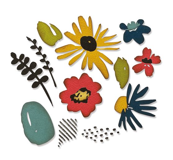 Sizzix Thinlits szablon do wykrojników "Modern Floristry by Tim Holtz"