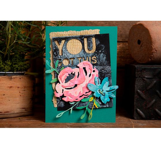 Sizzix Thinlits wykrojnik "Brushstroke Flowers # 4 by Tim Holtz".