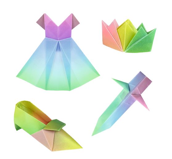 Transparent folding sheets "Rainbow pastel"