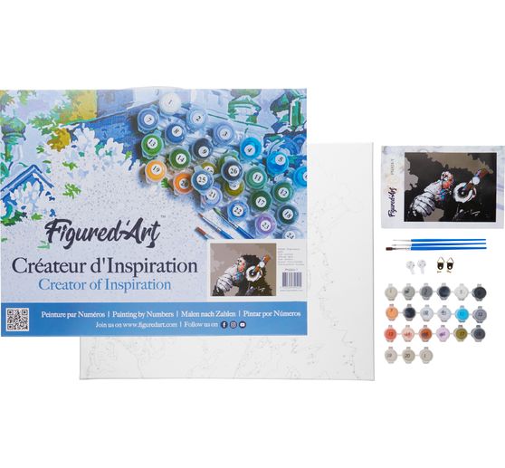 Malowanie po numerach "Małpa ze słuchawkami"