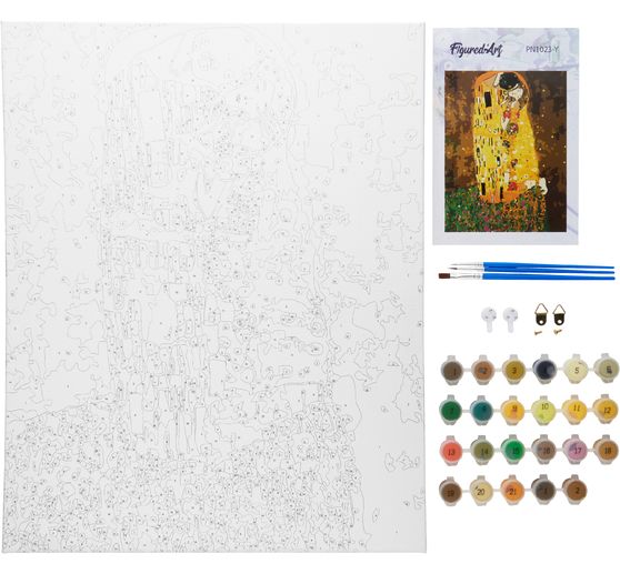 Malowanie po numerach "Klimt - Pocałunek"