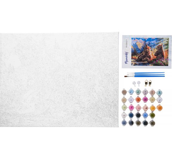 Malowanie po numerach "Para niedźwiedzi"