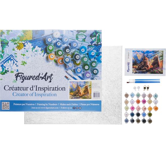 Malowanie po numerach "Para niedźwiedzi"