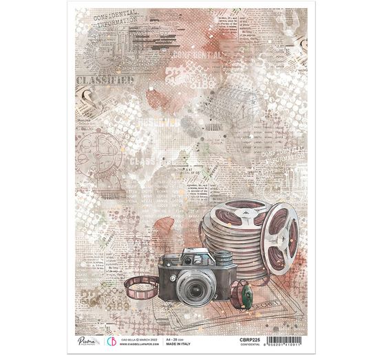 Słomkowy jedwab z motywem "Secret Pictures