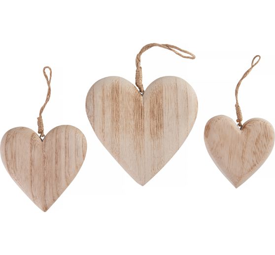 VBS Wooden decoration pendant "Hearts"