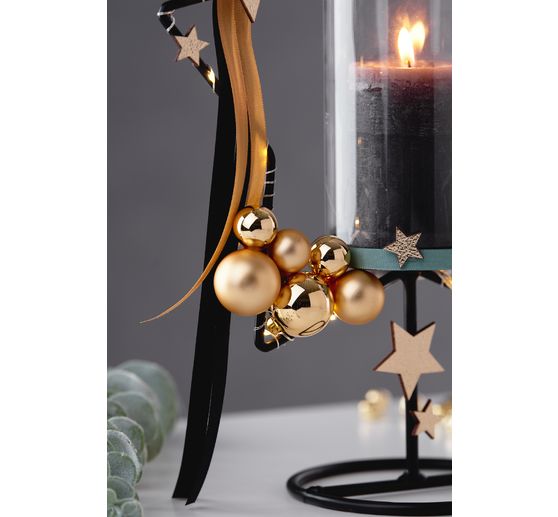 Szklane bombki choinkowe na drucie