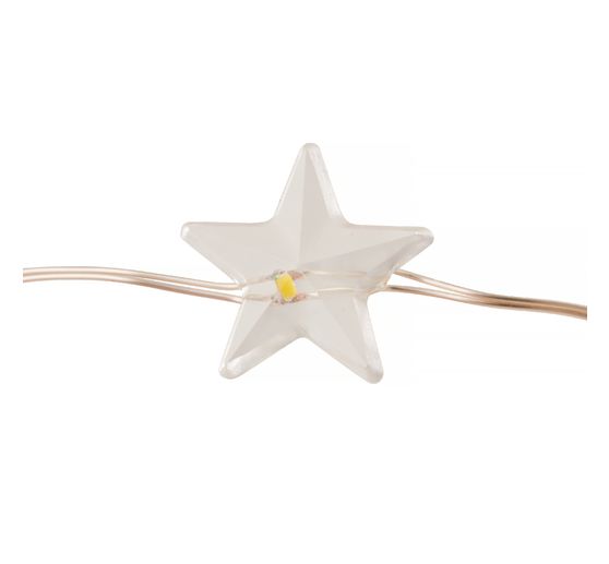 VBS Micro LED chain of lights "Star", 10 LEDs with timer