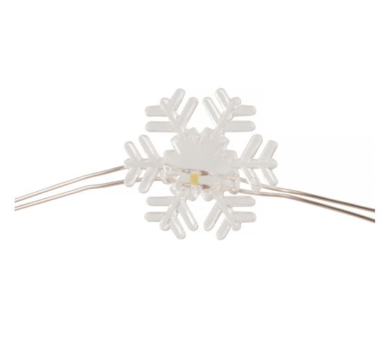 VBS Micro LED chain of lights "Snowflake", with timer