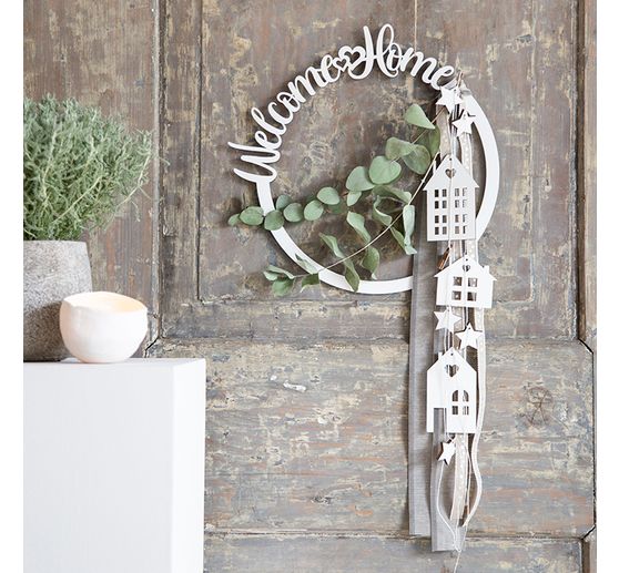 Zestaw drewnianych pierścionków "Welcome Home"